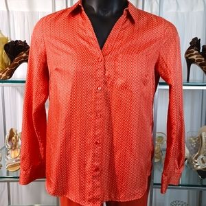 The Limited Blouse Longsleeves, Size:M, Rustic Red & Gold
